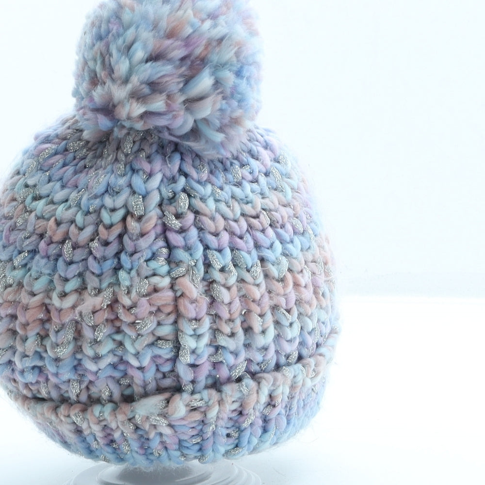 Monsoon Girls Multicoloured Acrylic Bobble Hat One Size