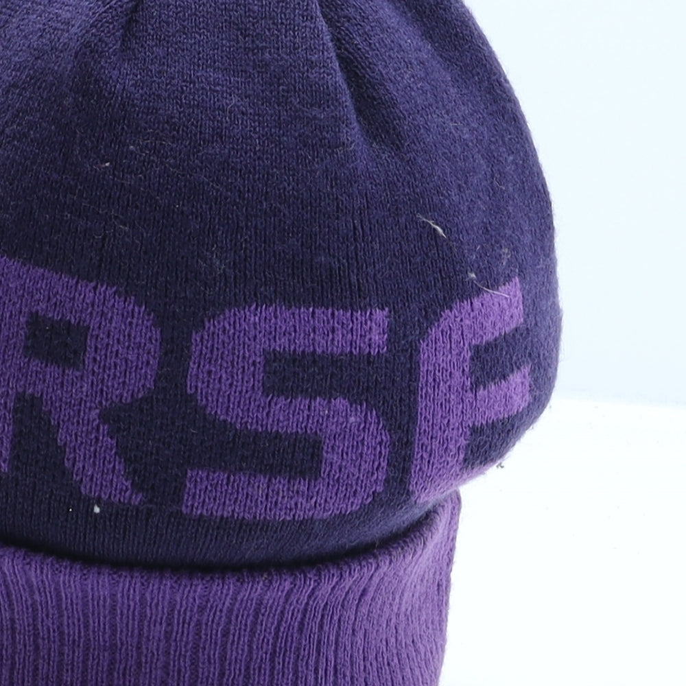 Converse Girls Purple Acrylic Beanie One Size