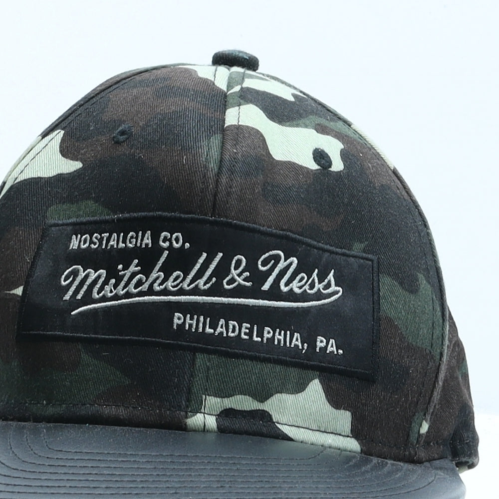 Mitchell & Ness Boys Green Camouflage Cotton Snapback Size Adjustable