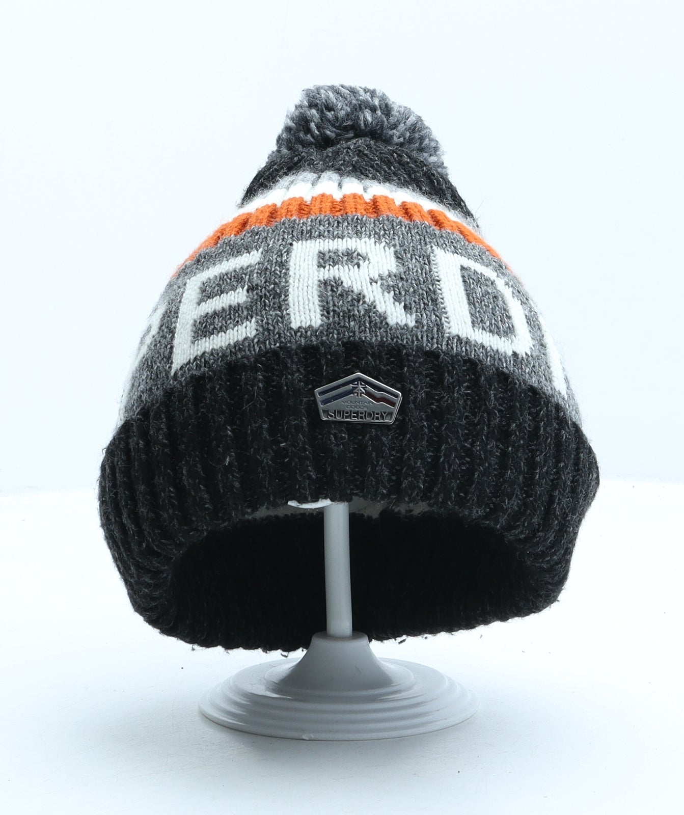 Superdry Boys Multicoloured Striped Acrylic Bobble Hat One Size