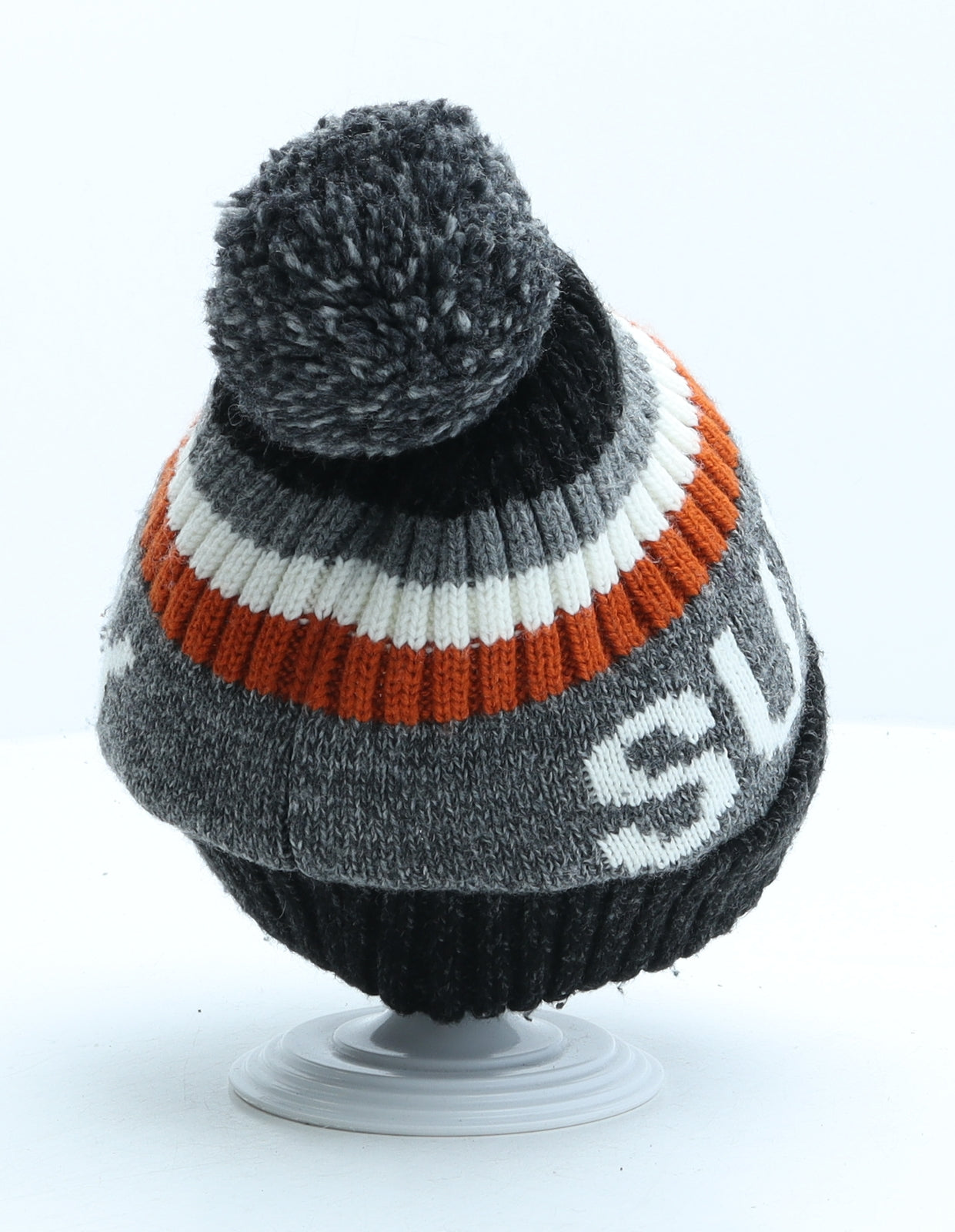 Superdry Boys Multicoloured Striped Acrylic Bobble Hat One Size