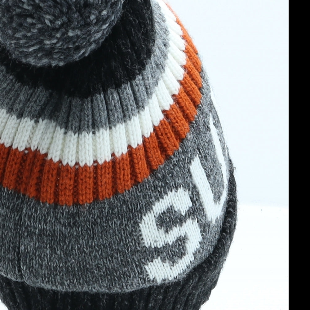 Superdry Boys Multicoloured Striped Acrylic Bobble Hat One Size