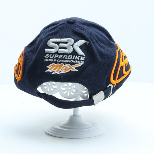 Max Biaggi Mens Blue Geometric Cotton Baseball Cap Size Adjustable - Moto GP
