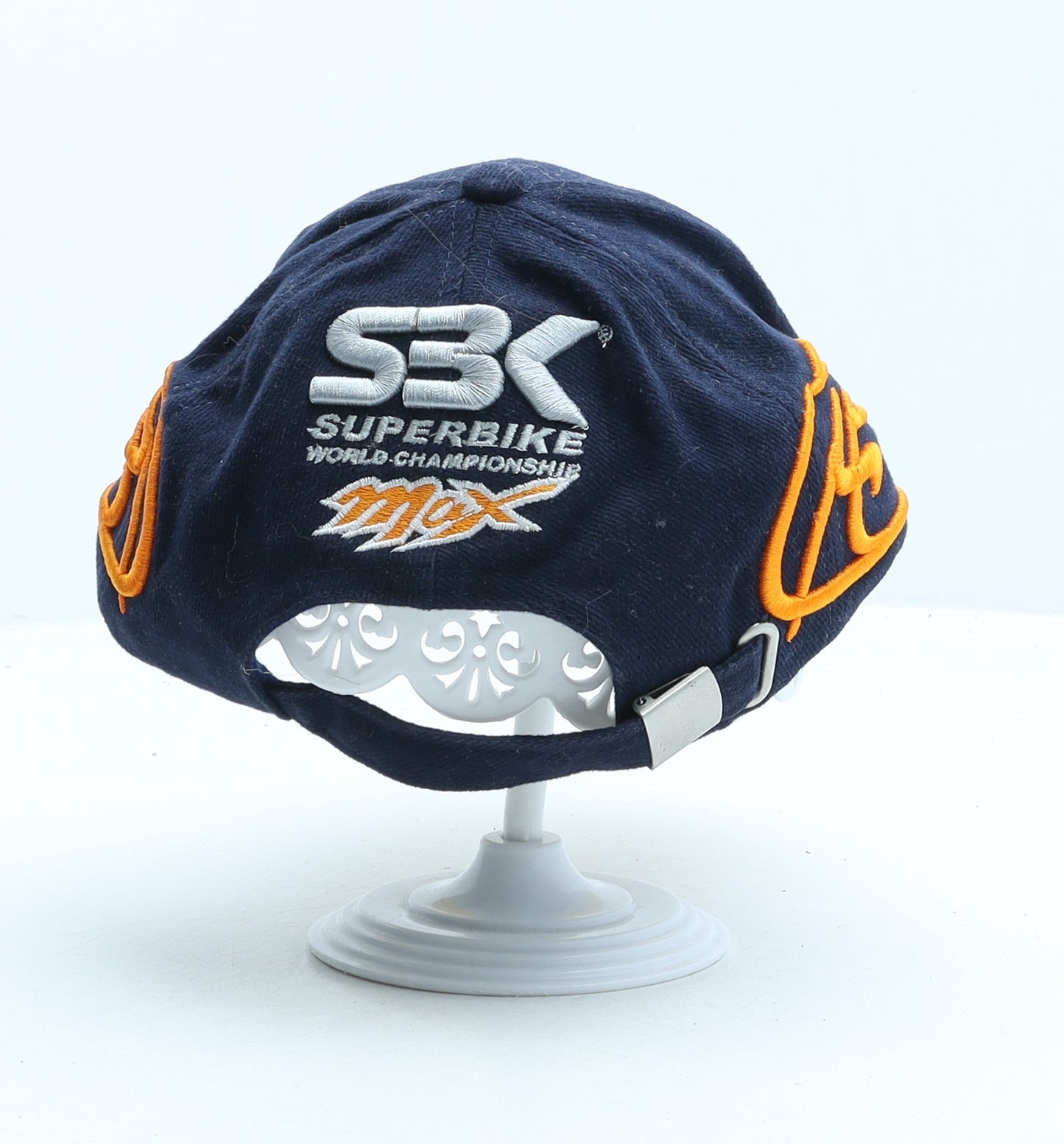 Max Biaggi Mens Blue Geometric Cotton Baseball Cap Size Adjustable - Moto GP