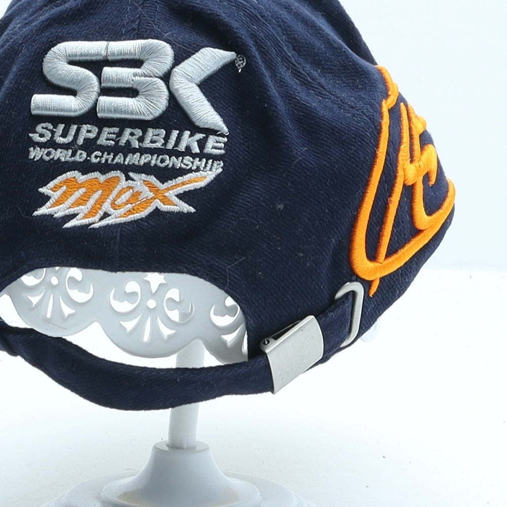 Max Biaggi Mens Blue Geometric Cotton Baseball Cap Size Adjustable - Moto GP