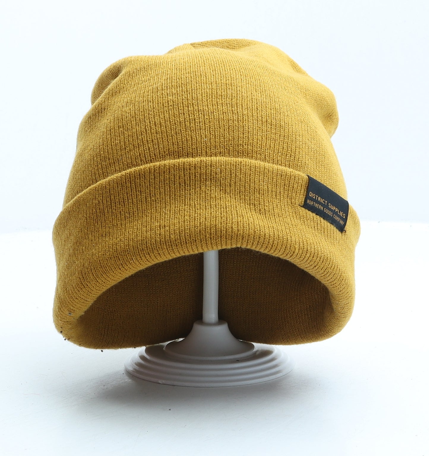 H&M Mens Yellow Acrylic Beanie One Size