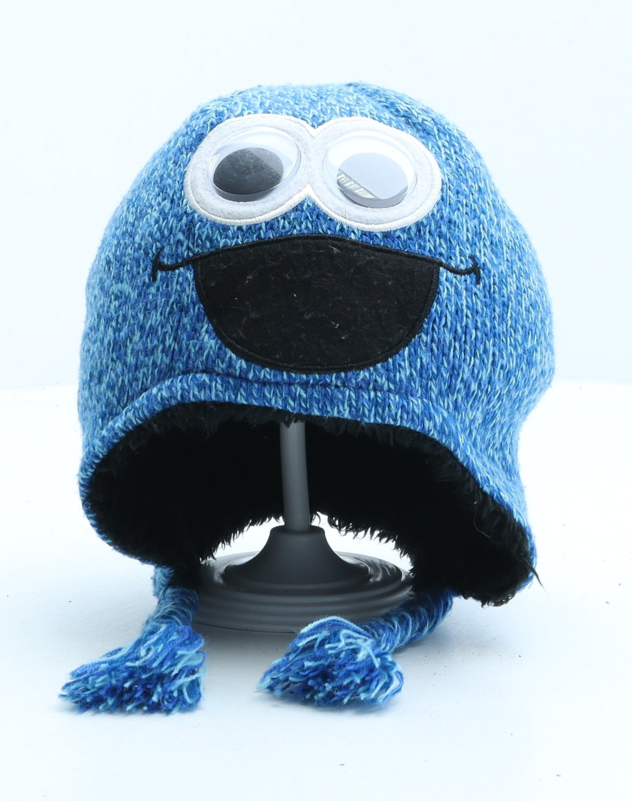 George Boys Blue Acrylic Beanie One Size - Cookie Monster