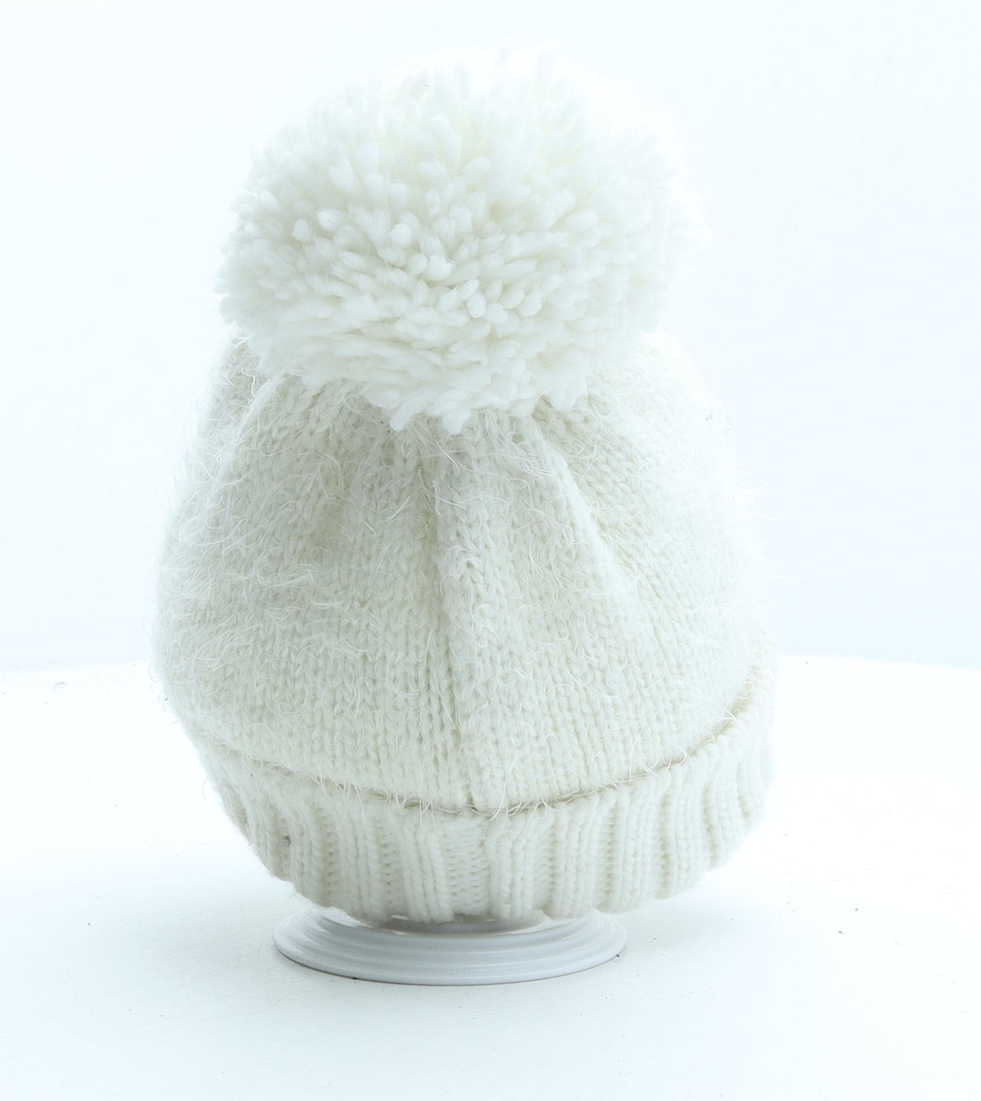 Harry Potter Girls White Acrylic Bobble Hat One Size - Harry Potter