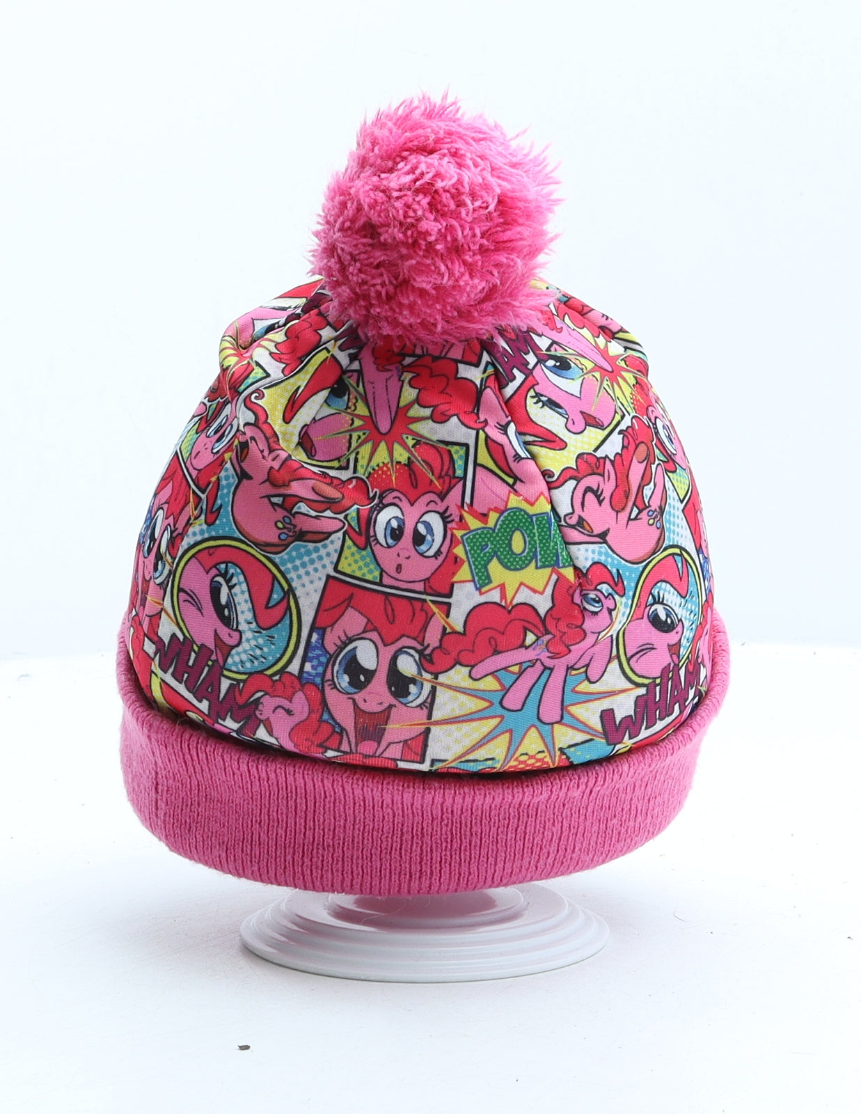 George Girls Pink Geometric Polyester Bobble Hat One Size - My Little Pony