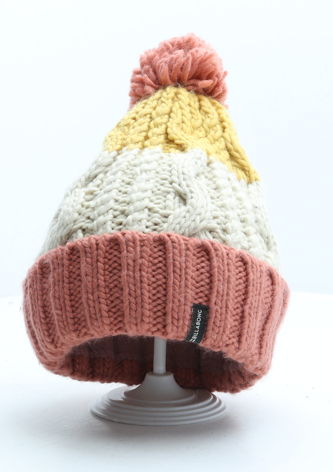 Billabong Mens Multicoloured Striped Acrylic Beanie One Size