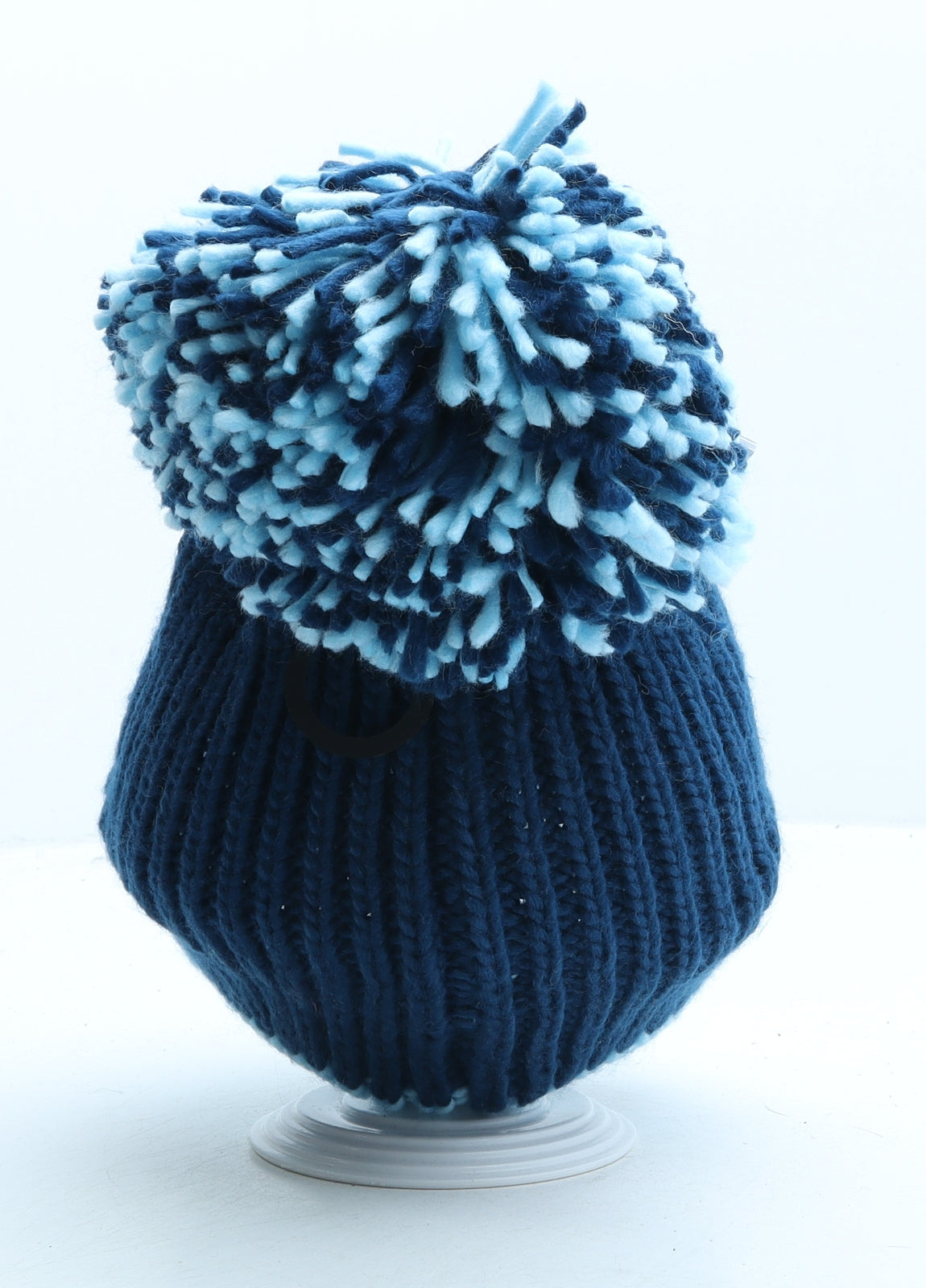 Big Bobble Hats Mens Blue Acrylic Beanie One Size - Heck