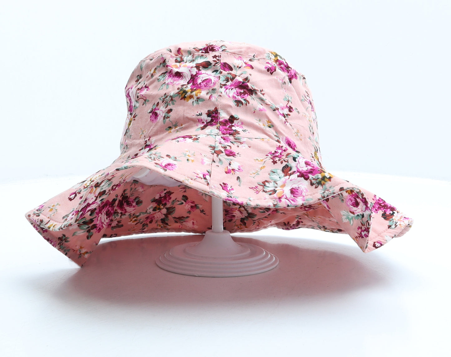 Fleur Womens Pink Floral Cotton Boonie Hat One Size