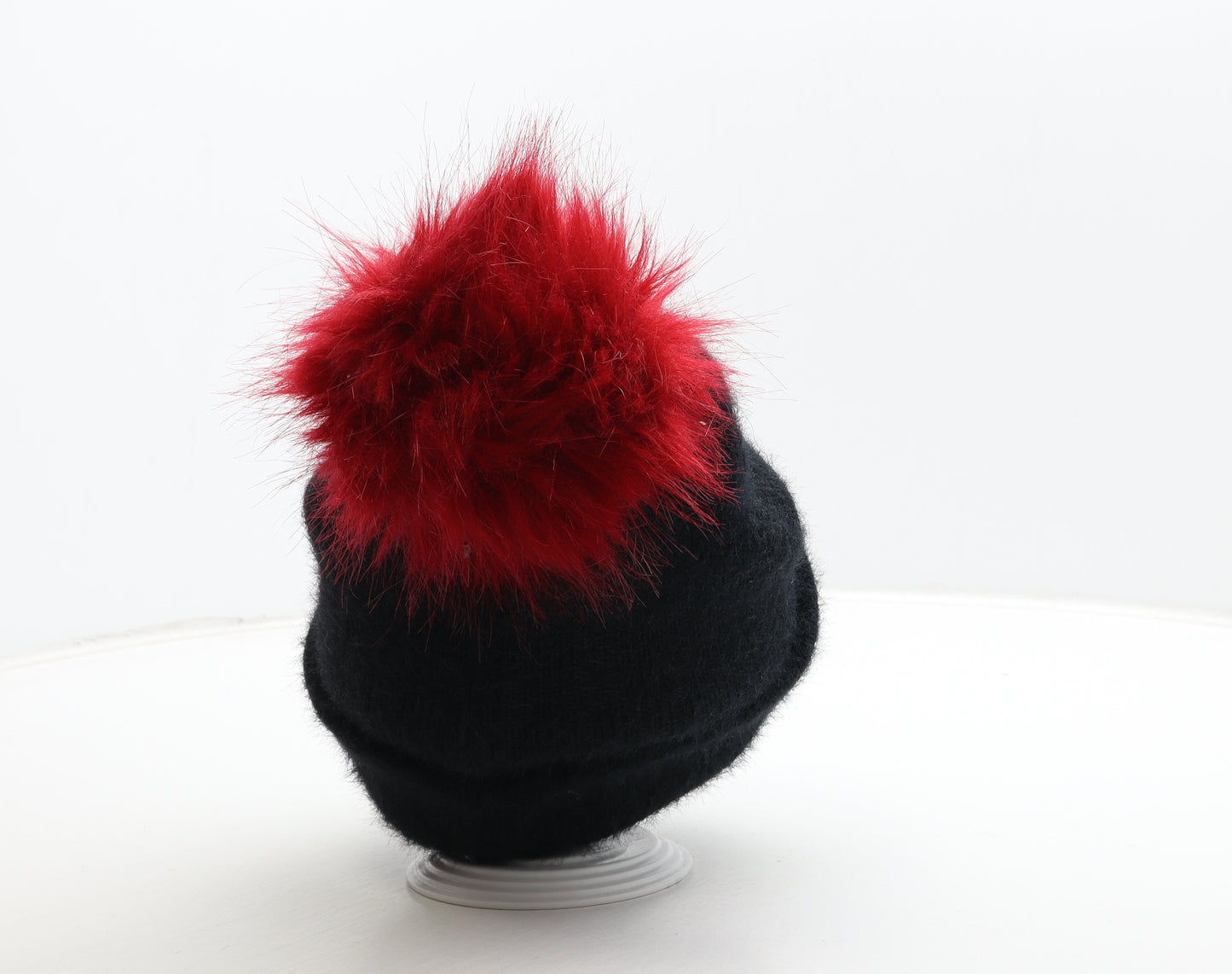 F&F Womens Blue Nylon Bobble Hat One Size - Christmas Gingle Bells