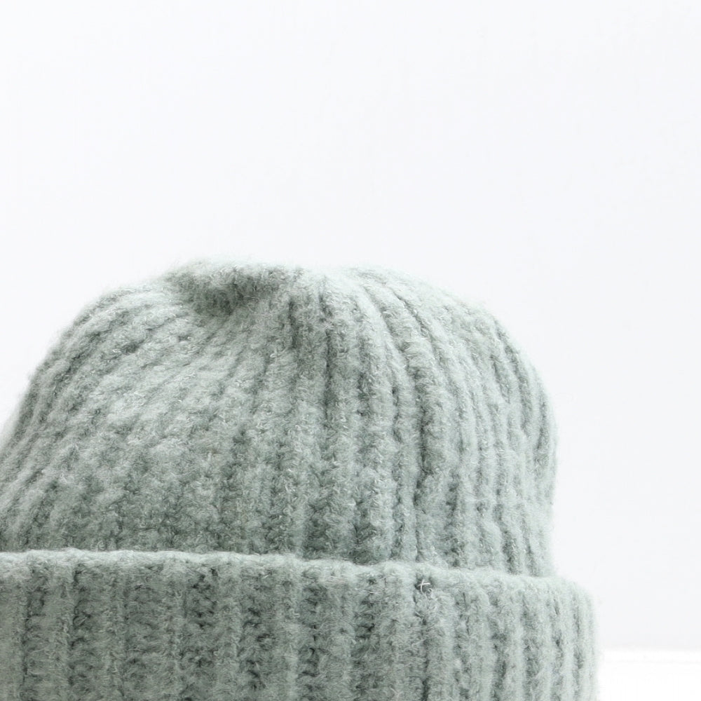 Peacocks Womens Green Acrylic Beanie One Size
