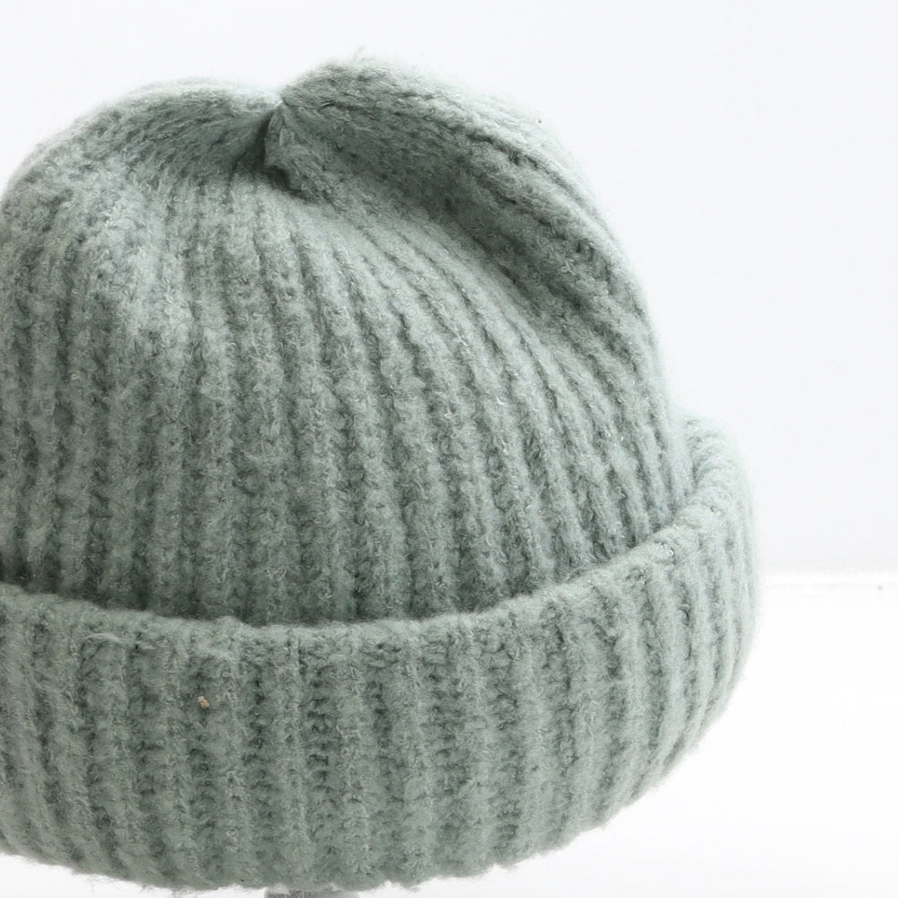 Peacocks Womens Green Acrylic Beanie One Size