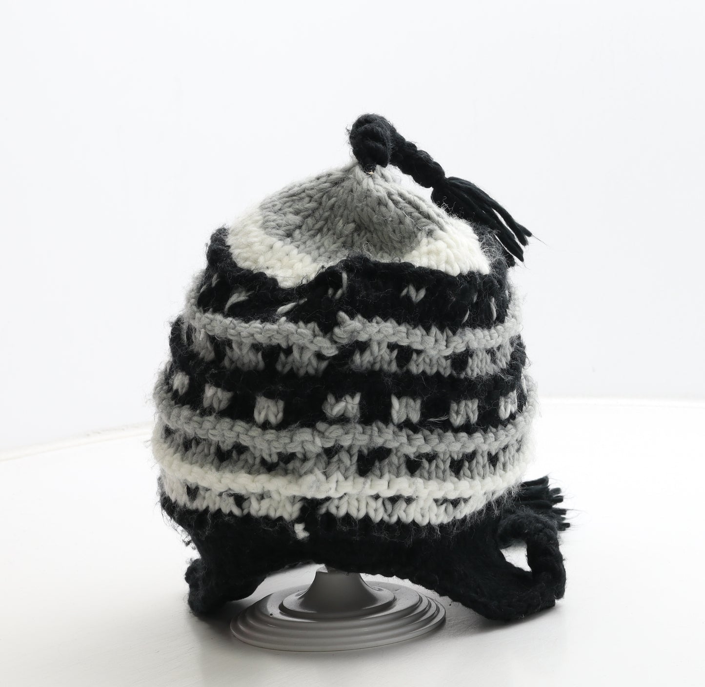 Screamer Mens Multicoloured Fair Isle Acrylic Beanie One Size - Logo