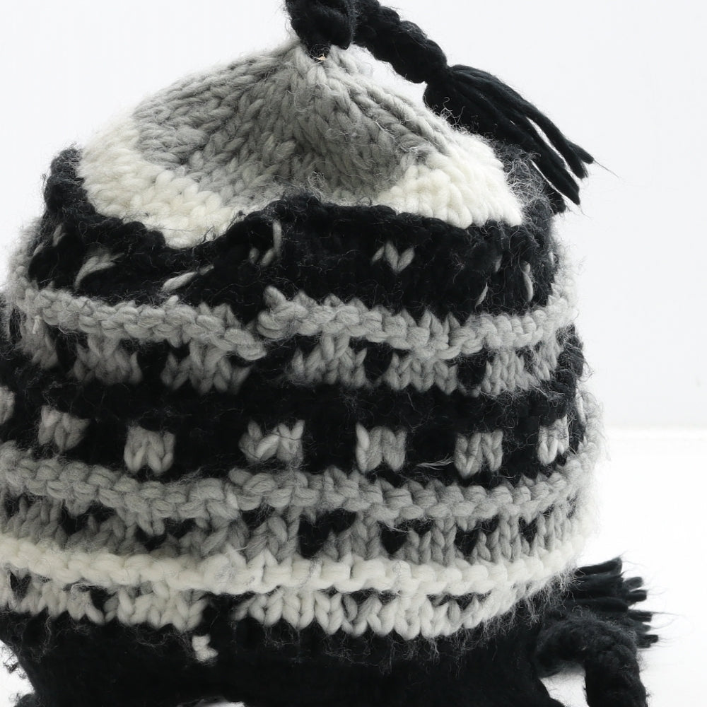 Screamer Mens Multicoloured Fair Isle Acrylic Beanie One Size - Logo