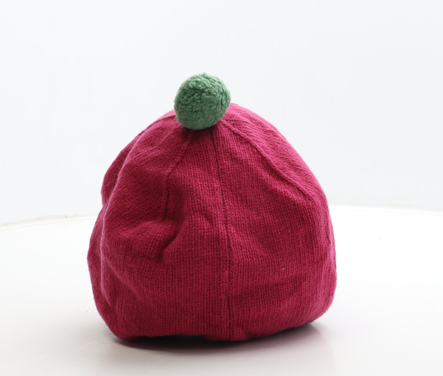 Seasalt Womens Pink Colourblock Acrylic Beret One Size - Pom Pom Detail