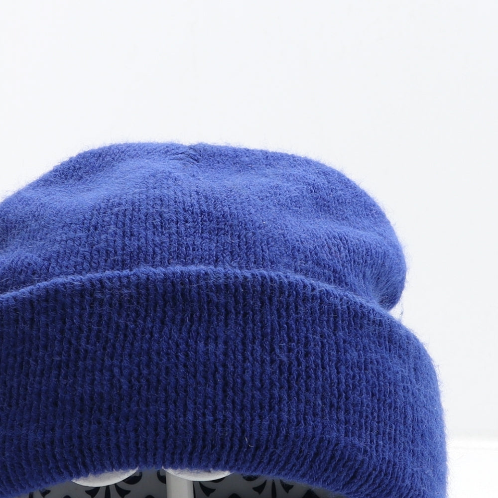 Marks and Spencer Womens Blue Acrylic Beanie One Size