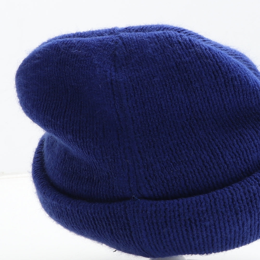 Marks and Spencer Womens Blue Acrylic Beanie One Size
