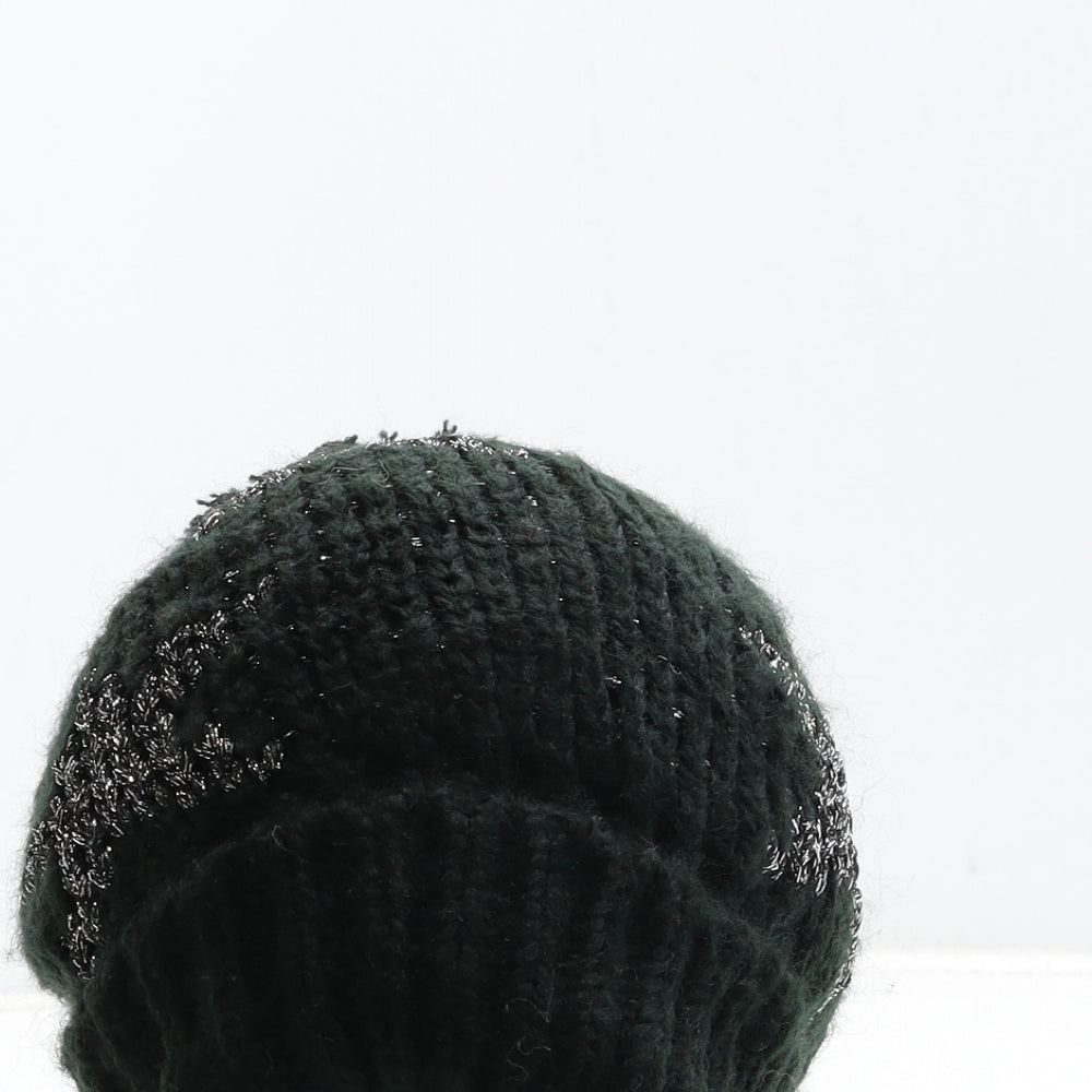 PepCo Girls Girls Black Acrylic Bobble Hat Size S - Star Detail