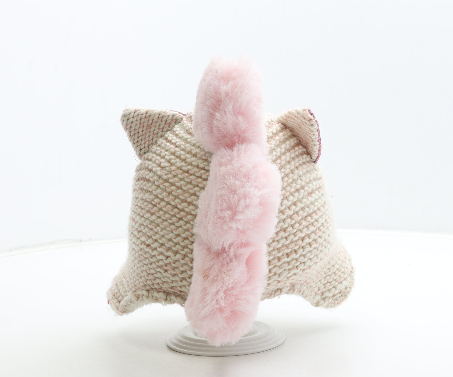 V By Very Girls Pink Acrylic Beanie One Size - Unicorn Detail