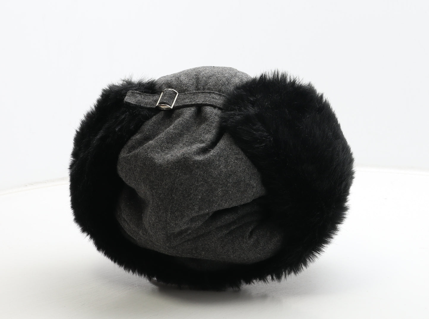 Preworn Womens Grey Polyester Trapper Hat One Size