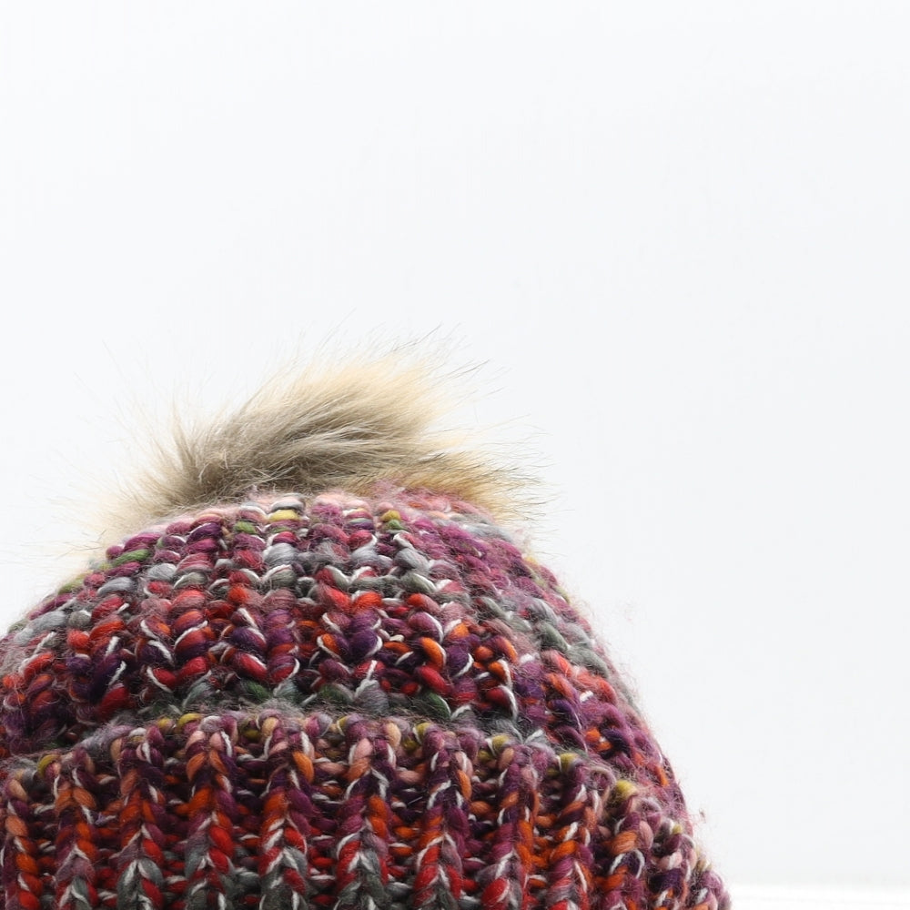 Avenue Womens Multicoloured Acrylic Bobble Hat One Size