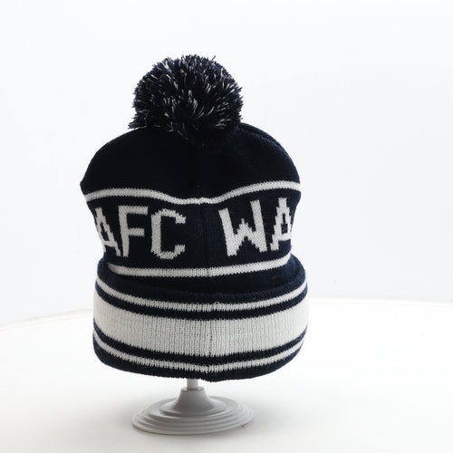 Washington FC Mens Blue Acrylic Beanie One Size - Logo Pom Pom Detail