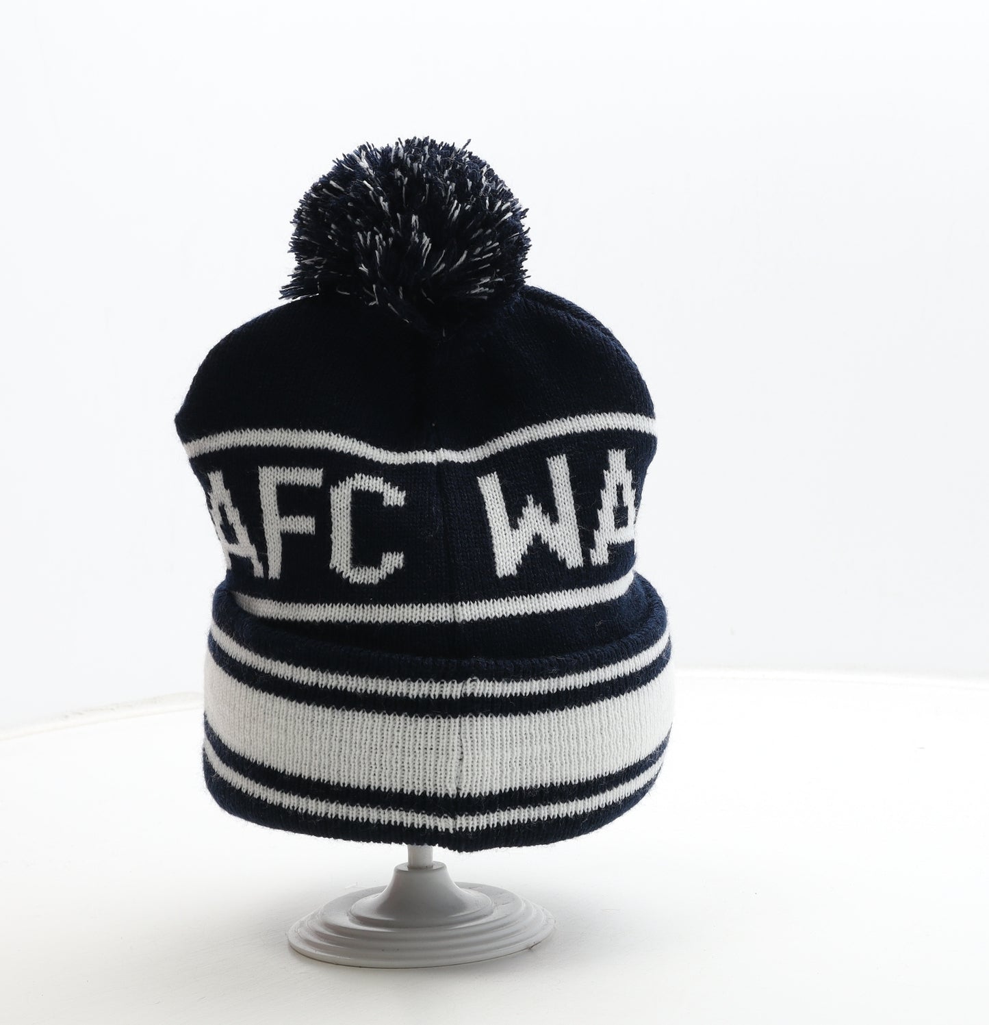 Washington FC Mens Blue Acrylic Beanie One Size - Logo Pom Pom Detail
