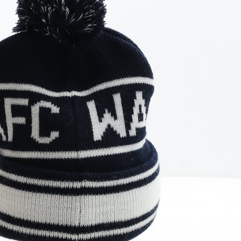 Washington FC Mens Blue Acrylic Beanie One Size - Logo Pom Pom Detail