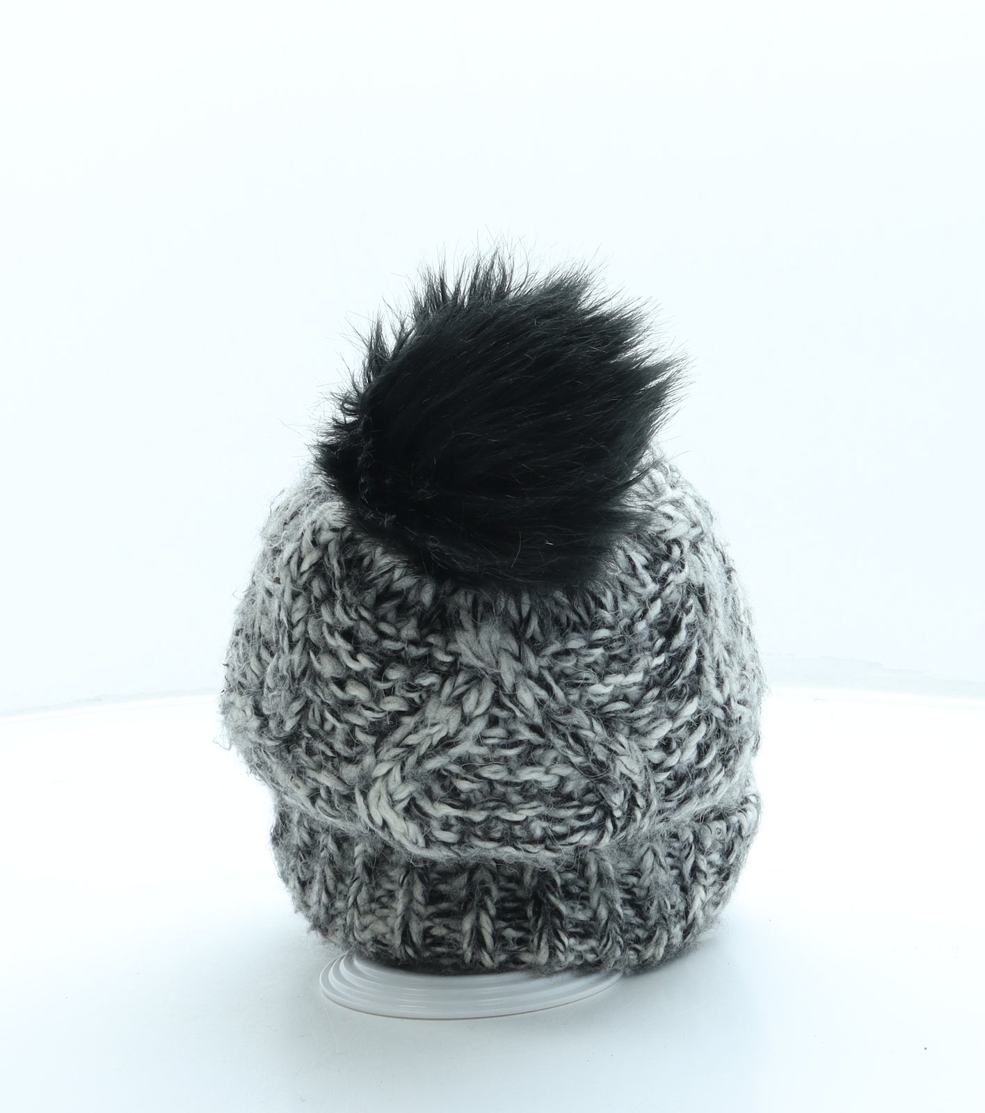 Marks and Spencer Womens Black Acrylic Bobble Hat One Size - Pom Pom