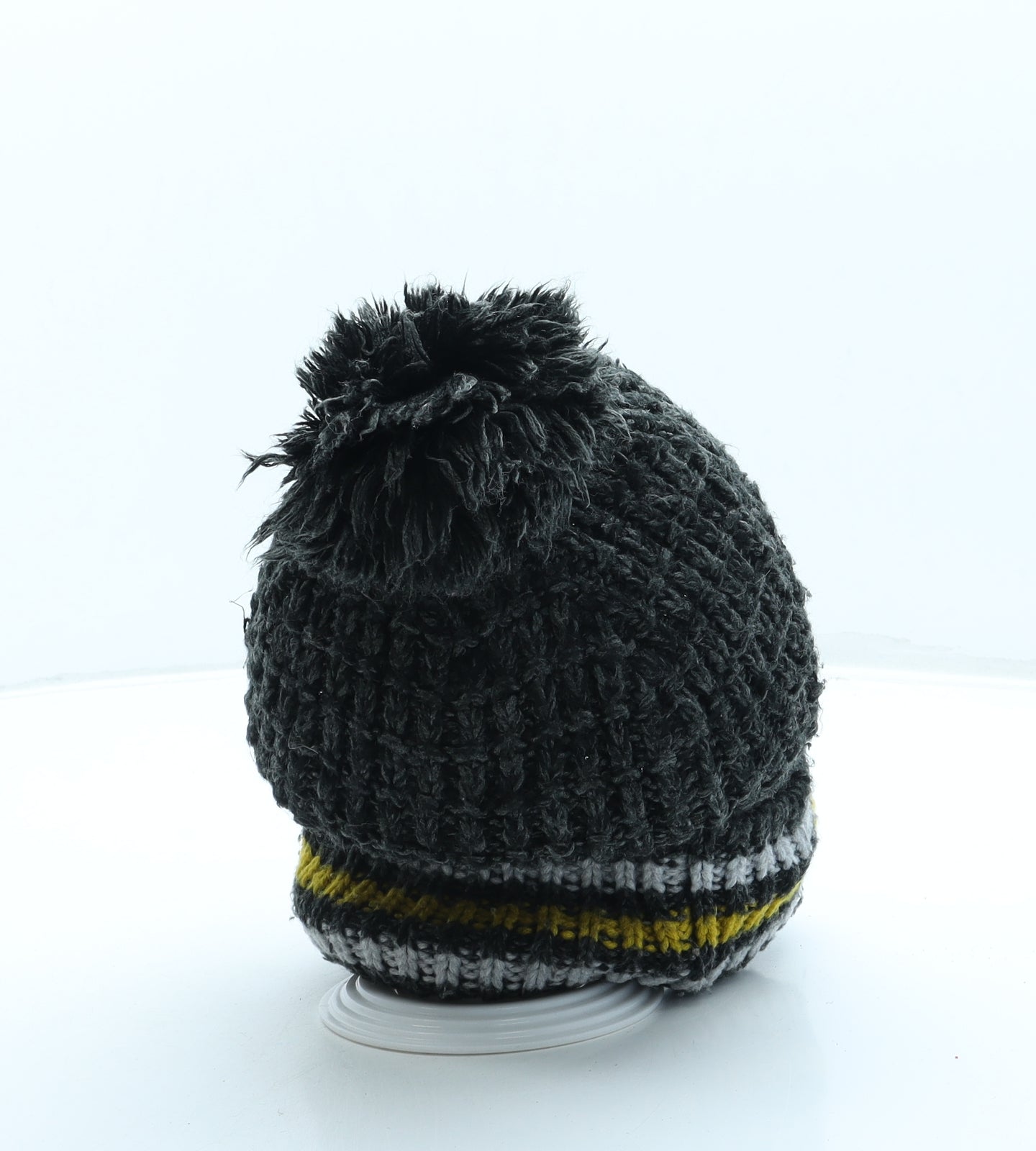 Superdry Mens Grey Acrylic Beanie One Size - Pom Pom
