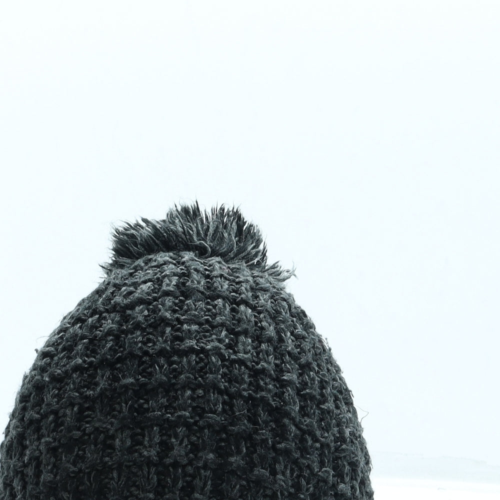 Superdry Mens Grey Acrylic Beanie One Size - Pom Pom