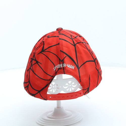Spiderman Boys Red Geometric Polyester Snapback One Size - Spiderman