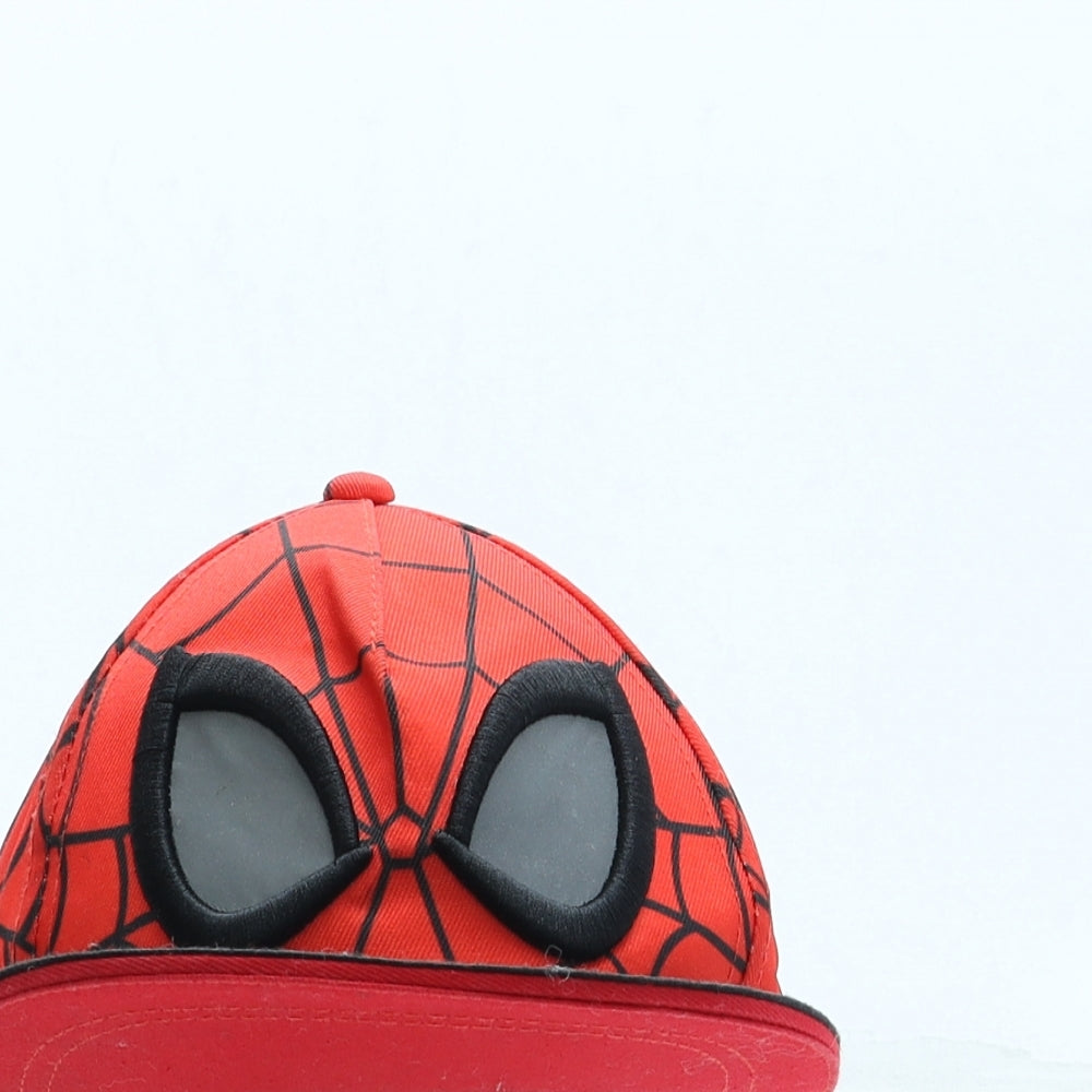 Spiderman Boys Red Geometric Polyester Snapback One Size - Spiderman