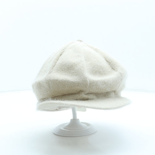 H&M Womens Beige Polyester Peaked Cap Size M