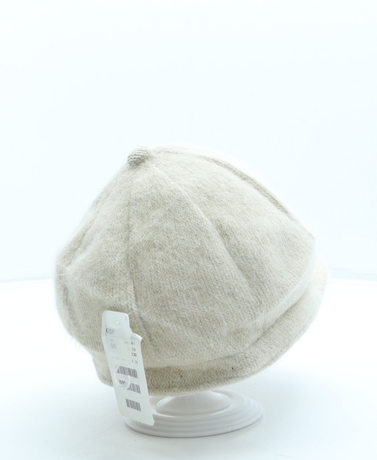 H&M Womens Beige Polyester Peaked Cap Size M