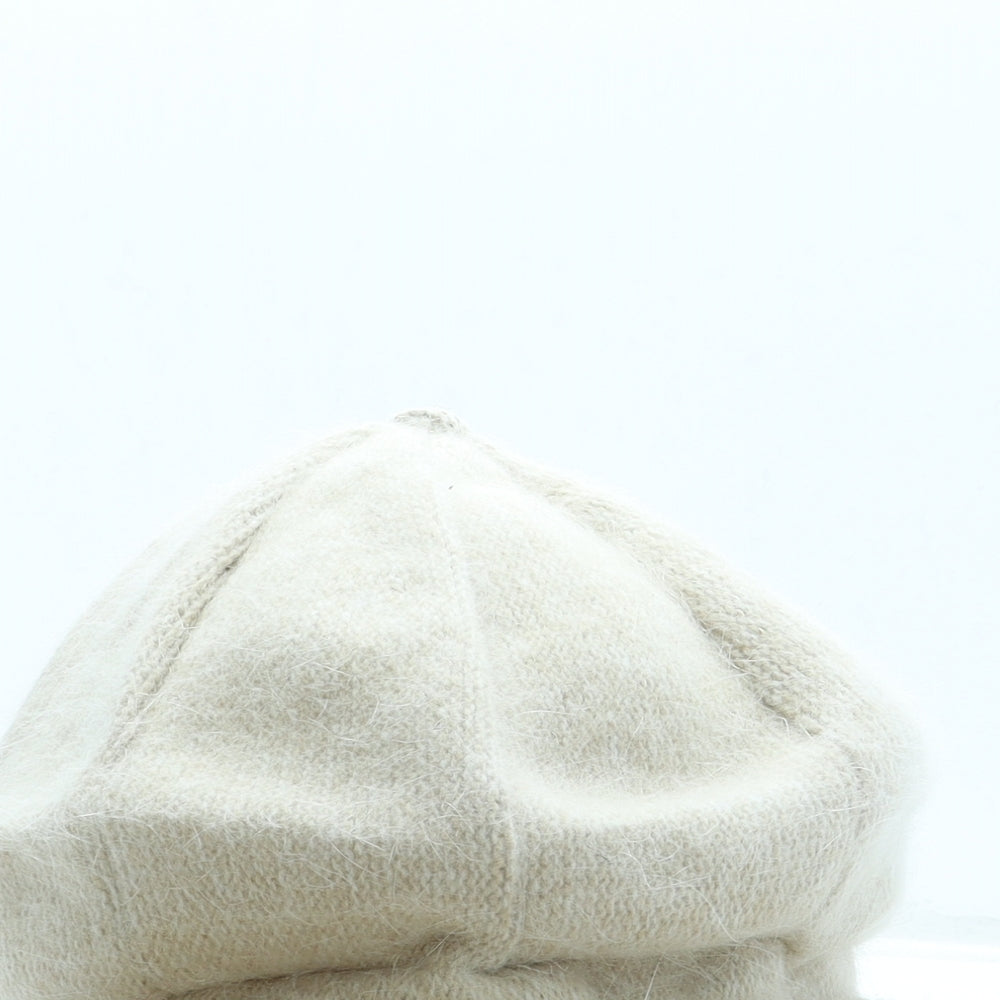 H&M Womens Beige Polyester Peaked Cap Size M