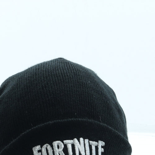 Primark Boys Black Acrylic Beanie One Size - Fortnite