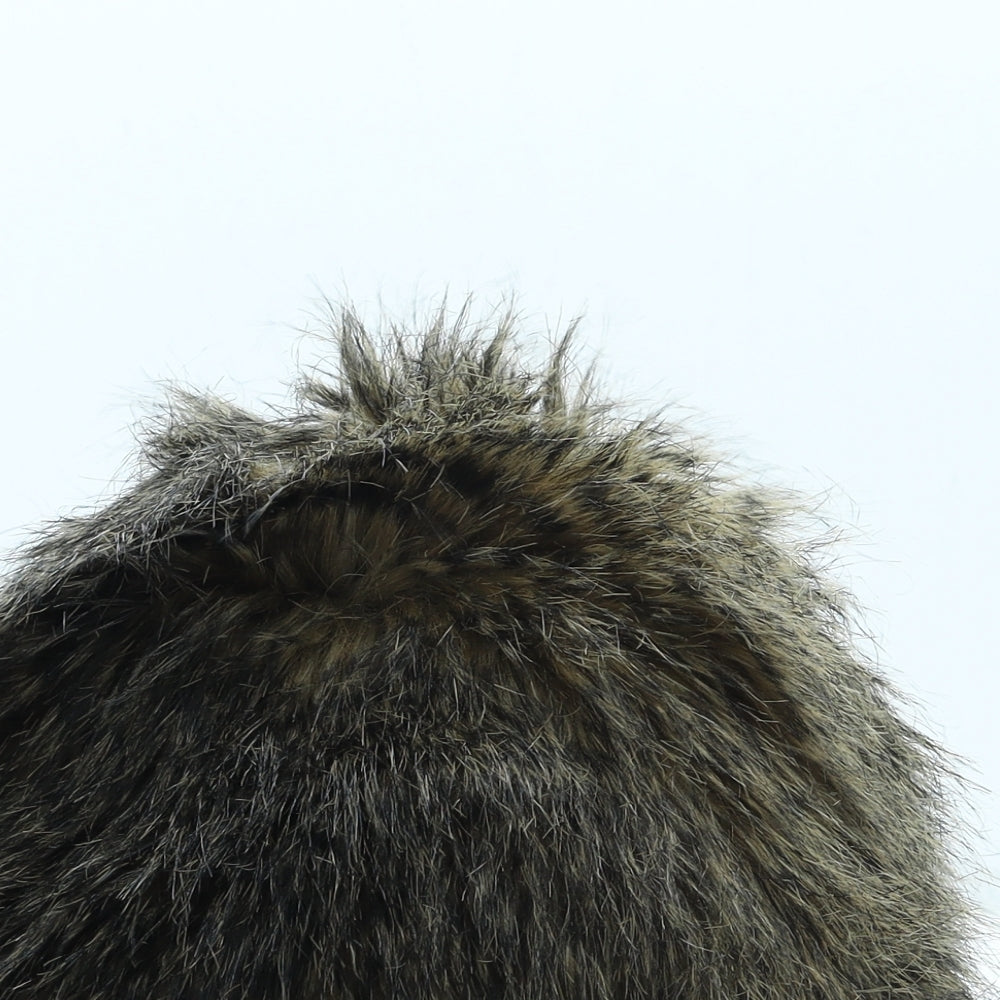 Laura Ashley Womens Brown Faux Fur Cossack One Size