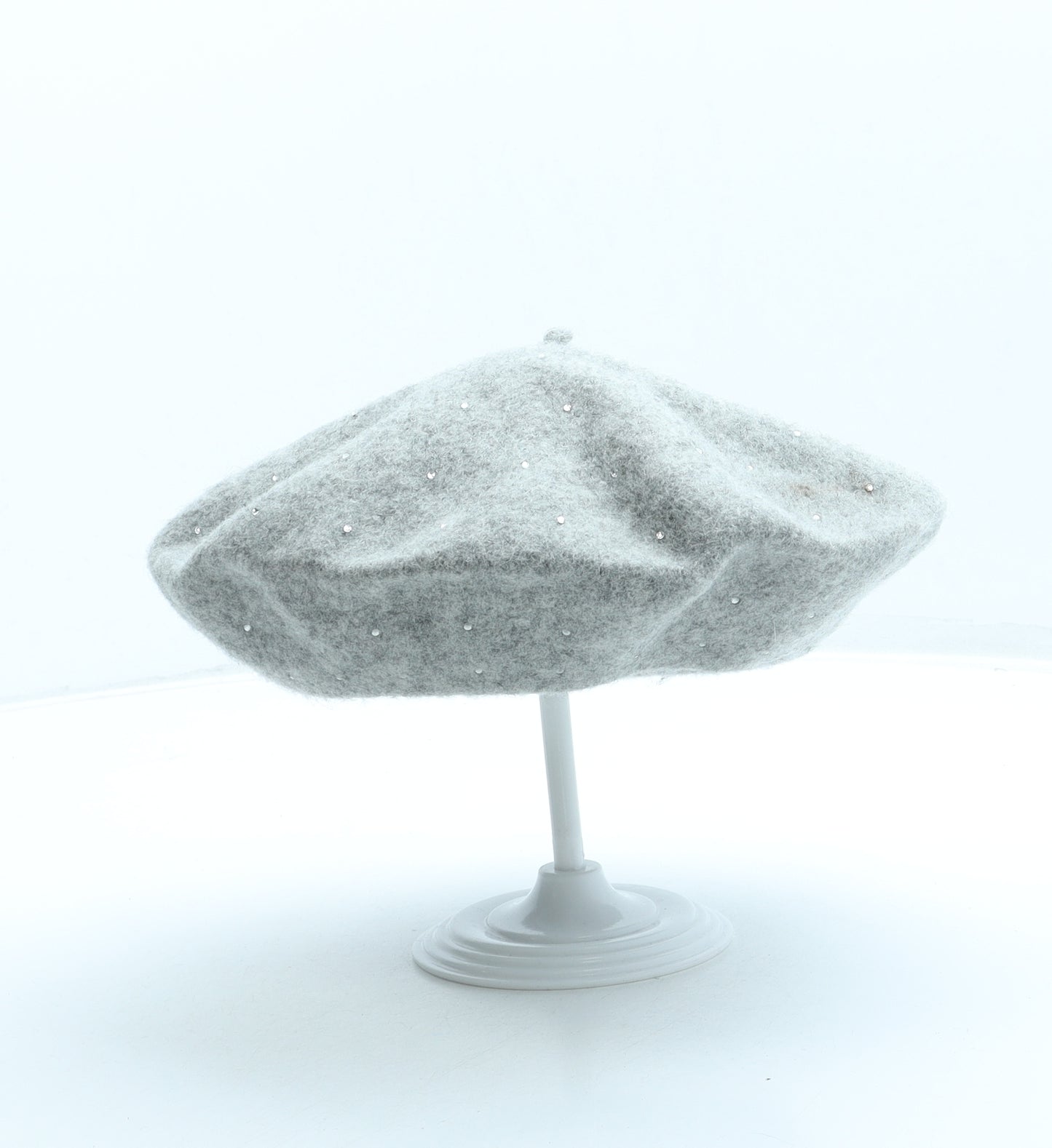 Marks and Spencer Girls Grey Wool Beret One Size - UK Size 10-14 years