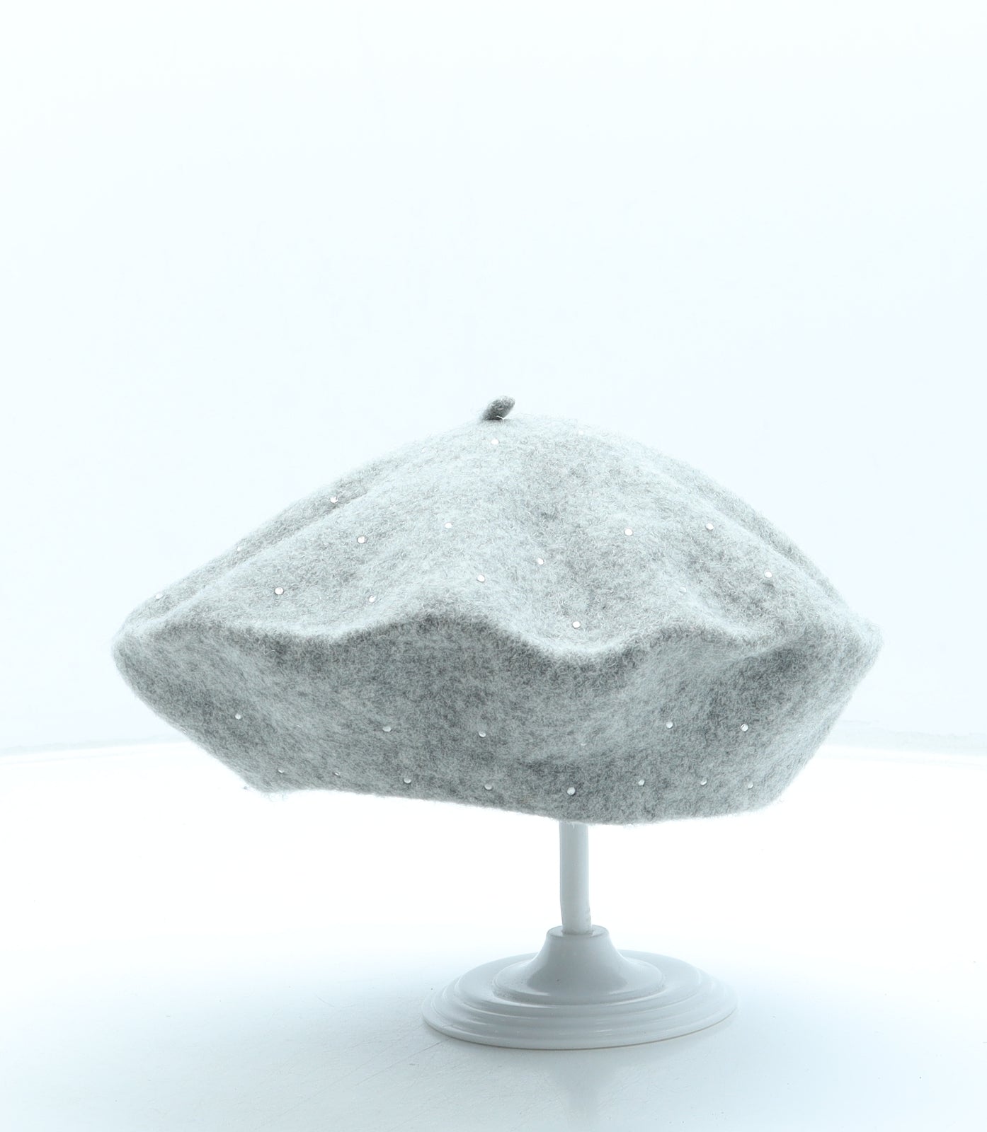 Marks and Spencer Girls Grey Wool Beret One Size - UK Size 10-14 years