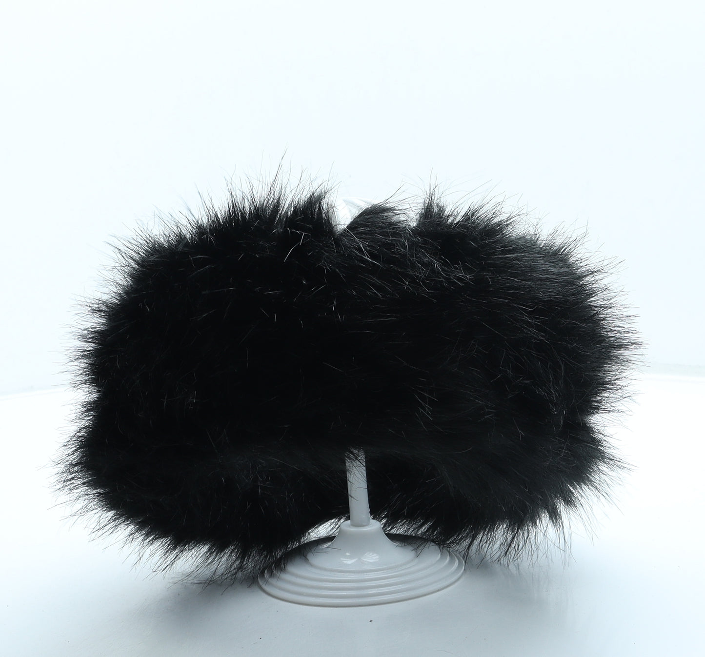 SheIn Womens Black Faux Fur Headband One Size