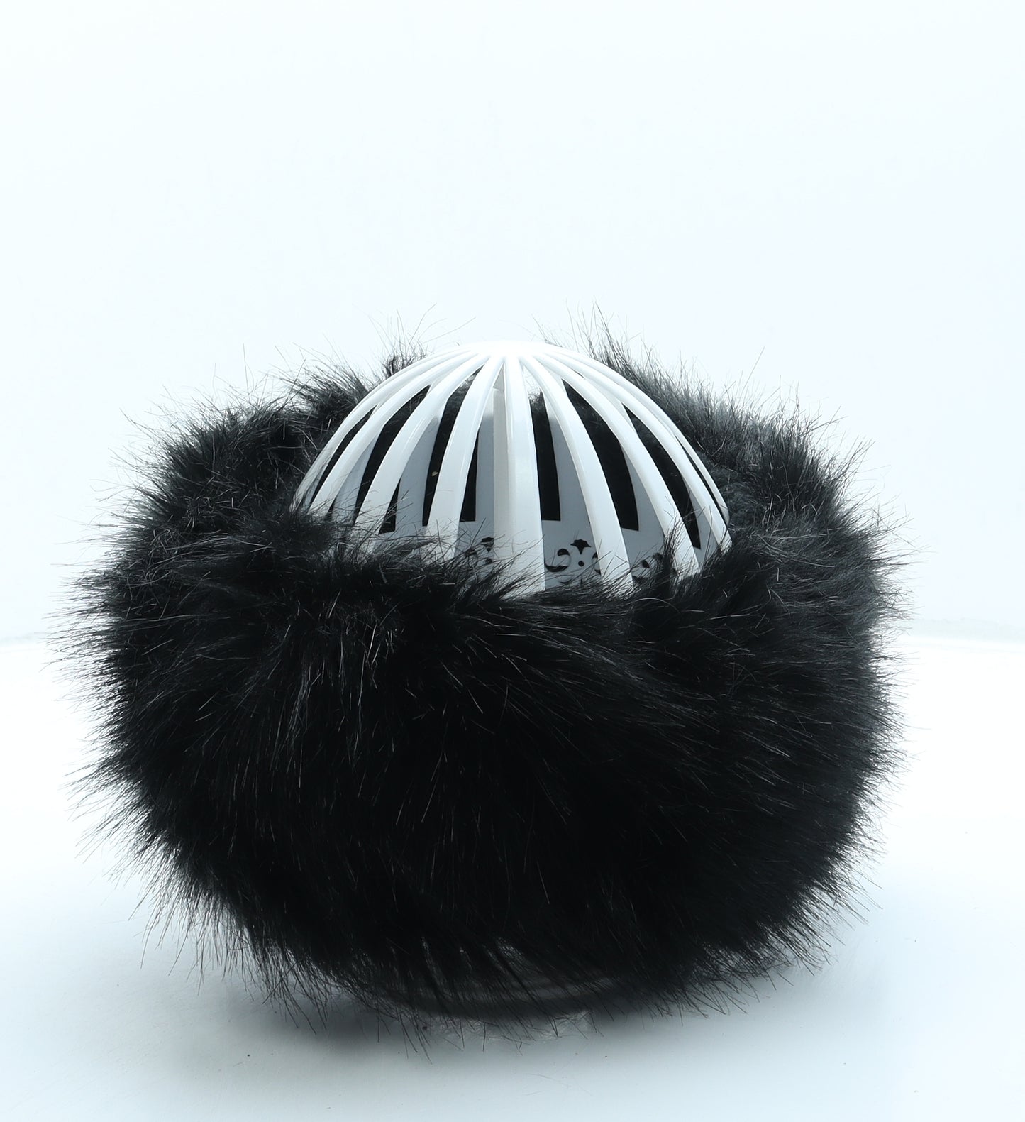 SheIn Womens Black Faux Fur Headband One Size