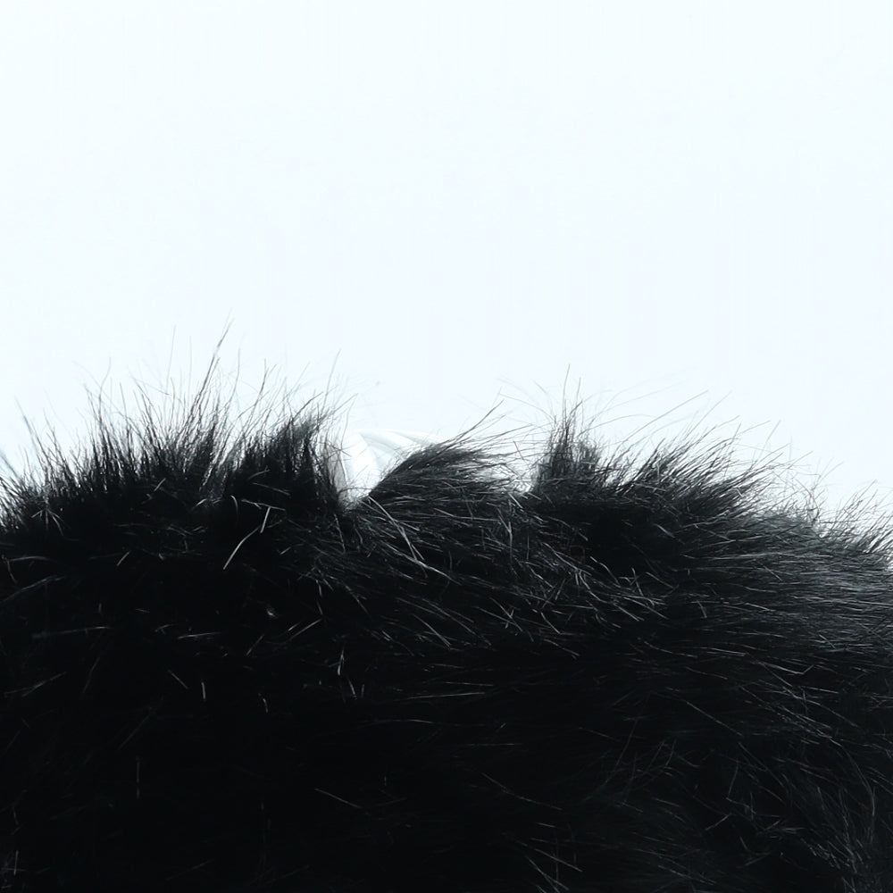 SheIn Womens Black Faux Fur Headband One Size