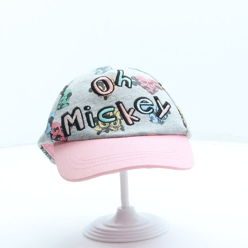 George Girls Grey Geometric Polyester Baseball Cap One Size - Mickey Mouse