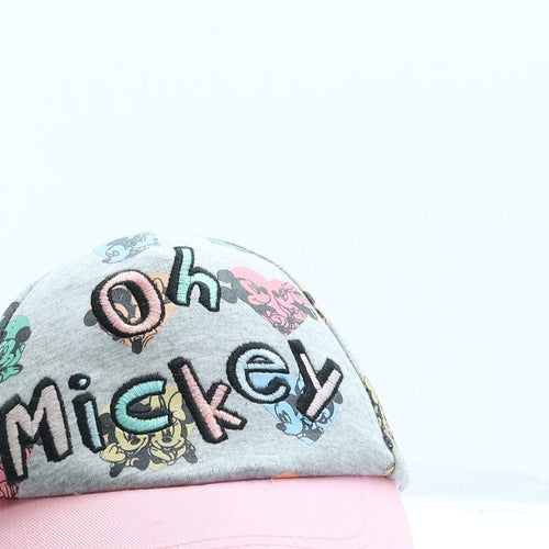 George Girls Grey Geometric Polyester Baseball Cap One Size - Mickey Mouse