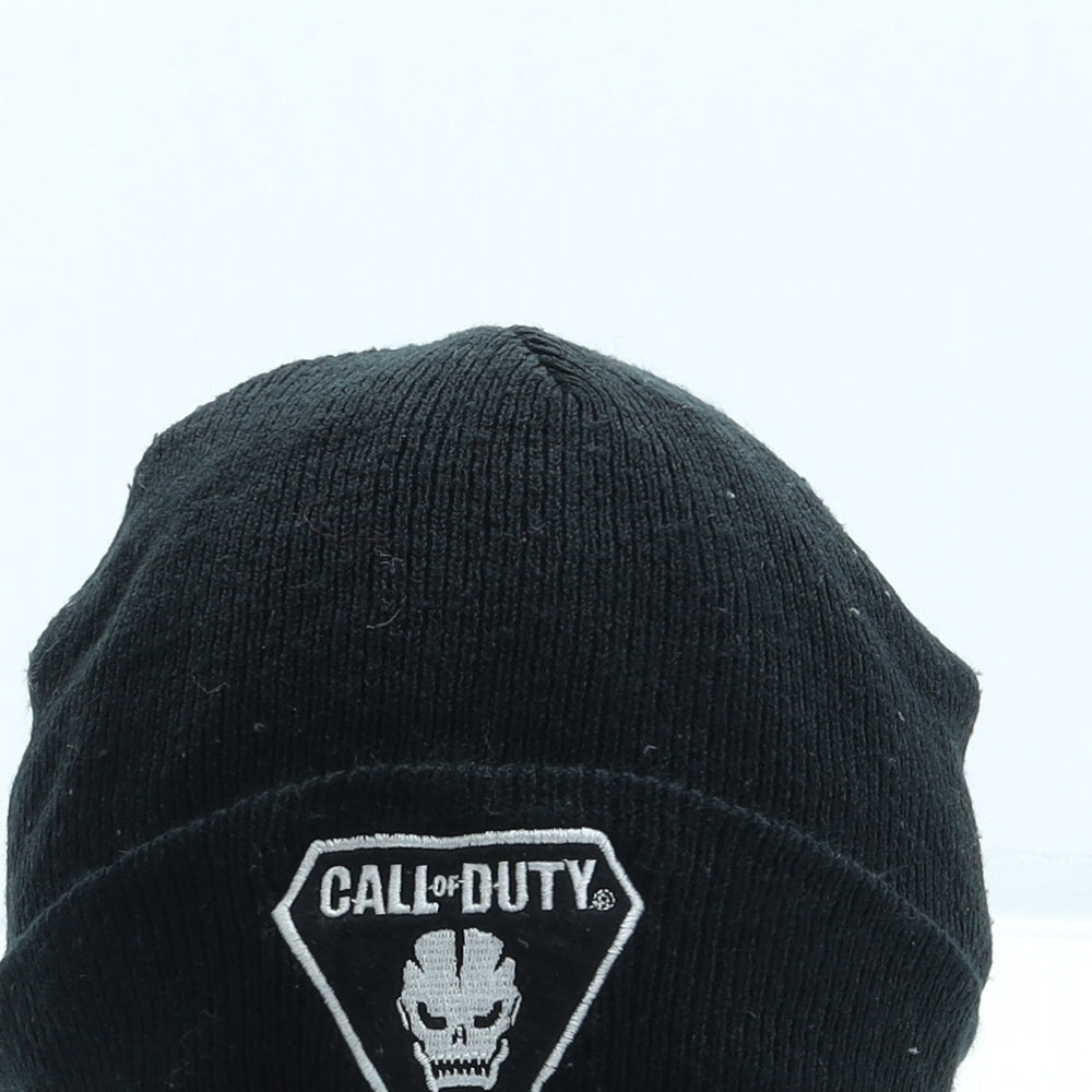 Primark Boys Black Acrylic Beanie One Size - Call of Duty