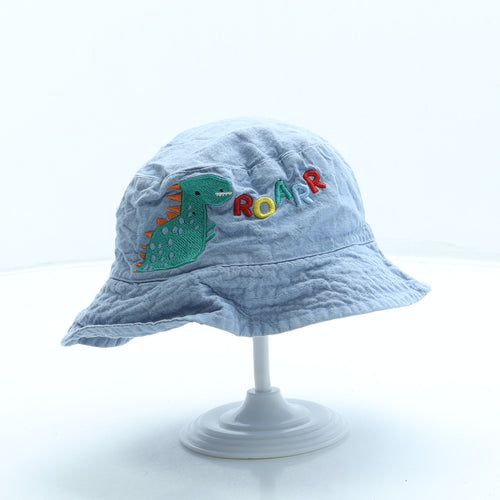 George Boys Blue Cotton Bucket Hat One Size - Dinosaur